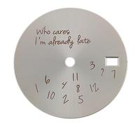 XTINKOPW Quadrante dell'orologio da 28,5 mm con calendario singolo, adatto for movimento automatico NH34 NH35 NH36, finestrella della data, numeri arabi, quadrante bianco e nero(WZ-N-538)