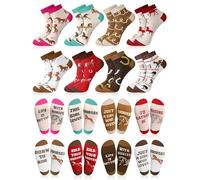 Xtinmee 8 paia di calzini da donna a forma di cavallo, simpatici e divertenti regali per donne, amanti dei cavalli e amanti degli animali, Design elegante, 5-10