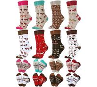Xtinmee 8 paia di calzini da donna a forma di cavallo, simpatici e divertenti regali per donne, amanti dei cavalli e amanti degli animali, Colore fresco, 6-12