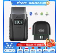 XTOOL A30M AD20PRO OBD2 Scanner Sistema completo Scanner per auto Aggiornamento gratuito a vita Lettore di codici automobilistici OBDII DTC Lookup Strumento di scansione diagnostica a30m e ad20 pro