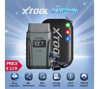 XTOOL Anyscan+ A30M V2.0 Scanner OBD2 Bluetooth per Auto con App Android/iOS, Aggiornamenti Gratuiti a Vita, Supporto CANFD FCA Autoauth, 26+ Reset, Test Attivi, Lettore Codici Wireless, Mini Scanner