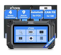 XTOOL D5 OBD2 Scanner: strumento diagnostico auto con 10 reset, motore ABS SRS trasmissione OBD2 lettore di codice con FCA AutoAuth, CAN FD per GM, olio/ABS/EPB/DPF reset, aggiornamento gratuito