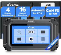 XTOOL D5S OBD2 Scanner: strumento diagnostico auto con 16 reset, motore ABS SRS trasmissione OBD2 lettore di codice con FCA AutoAuth, CAN FD per GM, olio/ABS/EPB/DPF reset, aggiornamento gratuito