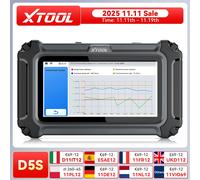 XTOOL D5S Strumento diagnostico scanner OBD2 per auto per la trasmissione del motore Diagnosi ABS SRS con oltre 16 ripristinati Aggiornamenti gratuiti a vita CANFD