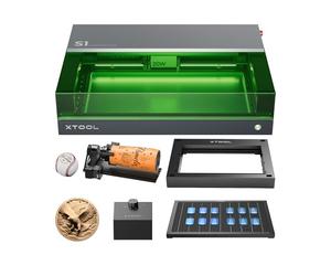 xTool S1 20W Incisore Laser Kit Tutto in Uno, con RA2 Rotante, Aisst Aria Intelligente, e Pannello a Nido d'Ape, Fuoco Automatico, Protezione Antifumo, 498 * 330 mm