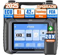 XTOOL D8W - Strumento di scansione bidirezionale wireless, scanner OBD2 2025 con topologia, Autorità automatica FCA, aggiornamenti di 3 anni, codifica ECU, PMI, 42+ reset, scanner diagnostico completo