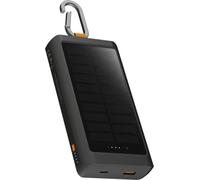 Xtorm Powerbank 15W Go2 Solar 10.000 mAh con torcia, Nero carbone