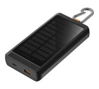 Xtorm Powerbank 15W Go2 Solar 10.000 mAh con torcia, Nero carbone