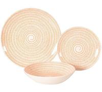 Xtra Servizio Piatti 18 Pezzi in Porcellana Spirale colore Mattone - WK18711