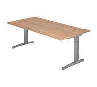 XTRA XB 2E SS | Scrivania 200x100 regolabile in altezza Noce