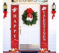 XtraLarge, Striscione con scritta "Happy Valentine's Day", 183 x 30,5 cm, motivo: cupido, lettera d'amore, per San Valentino, decorazioni per San Valentino