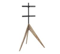 XTRARM Argo - Supporto per TV Tripod, altezza fino a 140 cm, girevole a 360 gradi, per TV da 32 a 65 pollici, fino a 40 kg, max. VESA 400 x 400 mm, base TV in rovere invecchiato