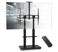 XTRARM Duolite mobile supporto TV elettrico per 45-110" max 120 kg, sollevatore TV motorizzato con regolazione in altezza continua tramite telecomando, max VESA900x800, con ripiani e presa di corrente