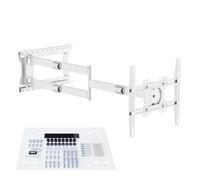 XTRARM TiTon 120 cm, supporto TV a parete, girevole, ruotabile, 40kg, VESA max.400x400mm bianco