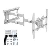 XTRARM TiTon FLEX 80 cm TV supporto da parete, bianco, ruota giro largo 80cm, fino TV 75" 60kg VESA 400