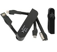 Xtreme 40195 Adattatore Alimentazione, Richiudibile da USB a Micro USB, Dock 30 e Lightning