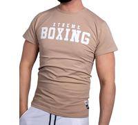 XTREME BOXING - Maglietta Uomo Maniche Corte Sportiva in Cotone per Sport Palestra e Il Tempo Libero: T-Shirt Cotone, Mezza Manica, Girocollo, Abbinabile ai Pantaloncini XM200BIS (XL, Sabbia)
