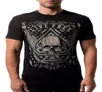 Xtreme Couture Men's Deuces Wild Tee Shirt Graphic Unisex Tee Shirt Black XL