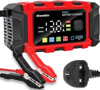 Xtremeauto Caricabatterie intelligente da 12 V, 6 A, completamente automatico, per manutenzione della batteria dell'auto, desolfatore e caricatore di riparazione per auto, moto, ATV, camper, tosaerba