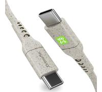 XTREMEMAC® Green USB-C - Cavo di ricarica biodegradabile con confezione EKO certificata FSC®, 1 m, ricarica rapida con Power Delivery per tutti i dispositivi USB C, bianco