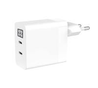 XtremeMac Premium USB-C Charger 65W, Adattatore di rete USB C con 2 porte Carica veloce PD Charger 60W - compatibile con MacBook Pro/Air, iPad Pro/Air, iPhone 15/14/13/12/11, Galaxy S23/S23 Ultra/S22