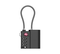 XtremeMac X-LOCK PRO Lucchetto TSA 2 in 1 con Tracker Trova il mio - Antifurto Valigia Connessa Compatibile Apple, Localizzazione Bluetooth, Blocco bagagli Sicuro Viaggio Aereo -Nero