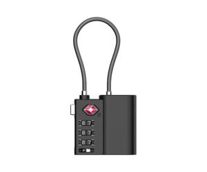 XtremeMac X-LOCK PRO Lucchetto TSA 2 in 1 con Tracker Trova il mio - Antifurto Valigia Connessa Compatibile Apple, Localizzazione Bluetooth, Blocco bagagli Sicuro Viaggio Aereo -Nero