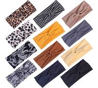XTREND 12 fasce per capelli da donna intrecciate a croce elastiche per la testa yoga allenamento fasce per capelli antiscivolo sudore fascia morbida tinta unita semplice versatile accessorio per