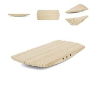 XTREXO Balance Board Natural - Tavola di equilibrio in legno per allenamento di equilibrio e stabilità, superficie antiscivolo, capacità di carico fino a 200 kg, sport e riabilitazione