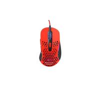 Xtrfy M4 RGB, Mouse da Gioco Con Filo Ultraleggero, Design Ergonomico per Destrimani, Sensore Pixart 3389 all'Avanguardia, Illuminazione RGB regolabile, Kripparrian Red Edition