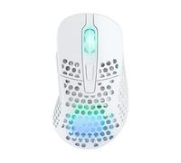 Xtrfy M4 Wireless, Mouse da Gioco Ultraleggero Senza Fili, Ottimizzato per Gaming Competitivo, Wireless 2,4 GHz, Illuminazione RGB, Mouse Ergonomico per Destrimani Adattabile Ricaricabile, Bianco