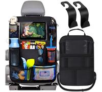 Xtrobb Organizer per auto per bambini, impermeabile con 10 tasche, colore nero, organizer per sedili posteriori, accessori - Coprisedili per auto 25051