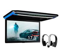 XTRONS® 17,3 pollici 16:9 ultra-sottile FHD schermo TFT digitale 1080p video auto overhead player monitor montato sul tetto porta HDMI 1920 * 1080 Full ad alta definizione nuova versione cuffie IR