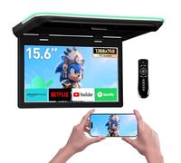 XTRONS Android Car Overhead Player 15.6 "Octa Core 2+32GB Car Roof Mount Monitor Wide IPS Screen 4K Video w Altoparlanti Stereo Flip Down Overhead Monitor Supporto 4G/WiFi/HDMI/USB Ingresso Auto