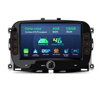 XTRONS Autoradio da 7 pollici per Fiat/Abarth 500 (2016-2019), Octa-Core 4 GB + 128 GB Radio Player, DSP Global 4G LTE Nuova interfaccia utente schermo IPS 2K CarAutoPlay Android Navigazione GPS