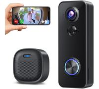 XTU Videocitofono Wifi, 2K HD Campanello senza fili da Esterno con Suoneria, 180°Angolo Visuale, Rilevamento Umano PIR, Visione Notturna,Audio Bidirezionale,2.4G WiFi