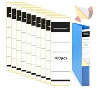 XTUDO® 100 Fogli Etichette Autoadesive per Raccoglitori, 5,4 X 19 cm Etichette Cartelle Autoadesive, Etichette per Raccoglitori Dorso, per Scuole, Uffici, Biblioteche E Archiviazione