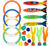 XTUDOU®19 Pezzi Giocattoli da Immersione, Giocattoli per Il Nuoto, Giochi per Piscina Bambini da Immersione per Bambini dai 4 Ai 12 Anni