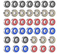 XTUDOU® 40 Pezzi Cuscinetti 8 x 22 x 7 mm, Cuscinetto 608 Cuscinetti a Sfera 608zz Cuscinetto 608 2RS in Metallo Doppio Shielded in Miniatura Cuscinetto a Sfera per Skateboard, Scooter in Linea