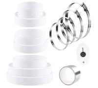 XTUDOU® Raccordo Riduttore Universale ø80-150mm, Riduttore per Cappa Cucina con Fascette Stringitubo in Acciaio Inox, Nastro In Alluminio per Tubo di Scarico per Impianti di Condizionamento Dell'Aria