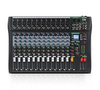 XTUGA Audio Mixer DJ 12 Tracce Bluetooth MP3 Equalizzatore 3 Bande Interfaccia USB/Audio Alimentazione Phantom 48V (CT120)
