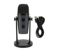 XTUJGJKV Microfono USB M2, microfono professionale a condensatore USB con riduzione del rumore, microfono rotante a 360 gradi per PC, laptop, giochi, streaming, conferenze, registrazione con cavo di