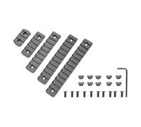 XTUJGJKV Rail Accessory Set, Aluminum Alloy Rails Section, Black Anodized Low Profile Adapter with 10 Nuts 10 Screws And Wrench for Industrial Side Rail System, 3 5 9 11 13 Slot Compatibili