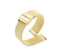 XTVKFWJAB Accessori for orologi 10-22 mm compatibili con cinturino in acciaio DW da uomo e donna, in rete intrecciata in pregiato ultrasottile Milanese(Gold,19mm)