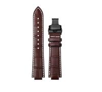 XTVKFWJAB Bracciale compatibile con Maserati R8821108025 R8851108002 Cinturino da polso da uomo Trident Raised Mouth Cinturino for orologio da 21 mm 24 mm Accessori(Brown white BK,24mm)