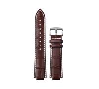 XTVKFWJAB Bracciale compatibile con Maserati R8821108025 R8851108002 Cinturino da polso da uomo Trident Raised Mouth Cinturino for orologio da 21 mm 24 mm Accessori(Brown white silver,21mm)