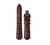 XTVKFWJAB Bracciale compatibile con Maserati R8821108025 R8851108002 Cinturino da polso da uomo Trident Raised Mouth Cinturino for orologio da 21 mm 24 mm Accessori(Brown line BK,24mm)