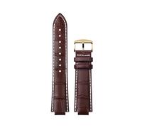 XTVKFWJAB Bracciale compatibile con Maserati R8821108025 R8851108002 Cinturino da polso da uomo Trident Raised Mouth Cinturino for orologio da 21 mm 24 mm Accessori(Brown white gold,24mm)