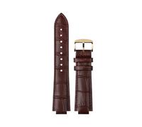 XTVKFWJAB Bracciale compatibile con Maserati R8821108025 R8851108002 Cinturino da polso da uomo Trident Raised Mouth Cinturino for orologio da 21 mm 24 mm Accessori(Brown line gold,24mm)