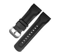 XTVKFWJAB Cinturini compatibili con il cinturino in gomma for orologio Seven Friday, impermeabile for Sevenfriday, braccialetto da polso P3C/02/SF-M3/04/P1B/01(Black-silver)